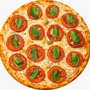Tradicionais: Marguerita - Pizza Grande (Ingredientes: Manjericão, Molho de Tomate, Mussarela, Orégano, Tomate Fatiado)
