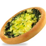 esfiha salgada: Esfiha de escarola mussarela - Escarola, mussarela e bacon