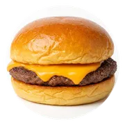 Burgers: 05- Super Fininho - Hambúrguer (Ingredientes: Pão, Carne bovina de 130g, Queijo)