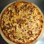 Tradicional: Bacon C/ Milho - Pizza Grande (Ingredientes: Molho de Tomate,  Bacon,  Milho, Mussarela,  Orégano)