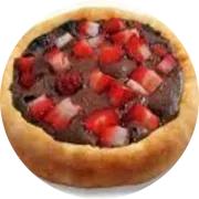 ESFIHAS DOCES: ESFIHA MORANGO - CHOCOLATE E MORANGO
