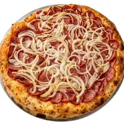 Pizzas Salgadas: Calabresa - Pizza Grande - 35cm - 8 fatias (Ingredientes: Molho de Tomate, Muçarela, Calabresa Fatiada, Cebola, Orégano)