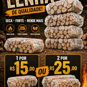 Carvão: 1 Saco de Lenha - 12kg