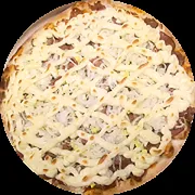 Tradicionais: Baiacatú - Pizza Grande (Ingredientes: Molho de Tomate Artesanal, Calabresa Fatiada, Cebola Fatiada, Ovos, Requeijão Cremoso da Marca Scala ou Tirolez, Azeitonas Sem Caroço)