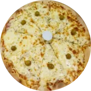 Especiais: Lombo 1 - Pizza Grande (Ingredientes: Molho de Tomate Artesanal, Lombo Temperado, Mussarela Derretida, Azeitonas Sem Caroço)