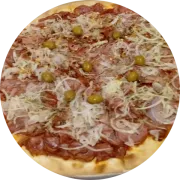 PROMOÇÃO: Mexicana I - Pizza Grande (Ingredientes: Cebola, Calabresa Fatiada, Pimenta Calabresa, Molho de Tomate Artesanal, Azeitonas Sem Caroço)