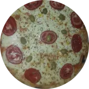 Promocionais: Mussarela - Pizza Grande (Ingredientes: Molho de Tomate Artesanal, Mussarela, Rodelas Frescas de Tomate, Azeitonas Sem Caroço)