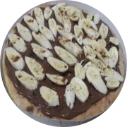 Doces: Banana - Pizza Grande (Ingredientes: Banana, Canela, Chocolate)