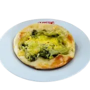 Tradicionais: Brócolis c/ Queijo - Esfihas (Ingredientes:  Queijo, Brócolis)