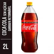 Refrigerantes: COCA COLA RETORNAVEL 2L ZERO - SOMENTE COM O CASCO