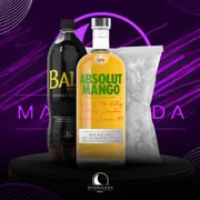 Kit Vodka: Combo Absolut Manga com Baly + Gelo)