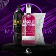 Kit Vodka: Combo Absolut Raspberry com Baly + Gelo)