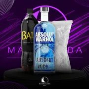 Kit Vodka: Combo Absolut Warhol c/Baly + Gelo 3kg)