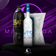 Kit Vodka: Combo Grey Goose c/Baly + Gelo)