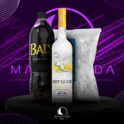 Kit Vodka: Combo Grey Goose Citron 750mlc/Baly + Gelo 3kg)