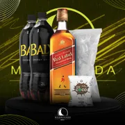 Kit Whisky: Combo Red Label com 2 Baly + Gelo + Gelo sabor)