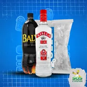 kit vodka com baly: Kislla + Baly 2L + Gelo 3kg)