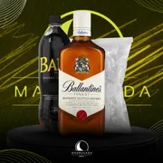 Kit Whisky: Combo Ballantines com Baly + gelo)