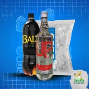 kit vodka com baly: Kit UP Melancia + Baly 2L + Gelo 3kg)