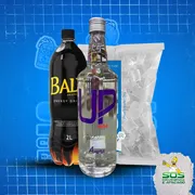 kit vodka com baly: Kit UP Amora + Baly 2L + Gelo 3kg)