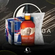 Kit Whisky c/6 Red Bull: Combo Bufalo 1L c/6 Red Bull + Gelo)