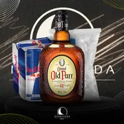 Kit Whisky c/6 Red Bull: Combo Old Parr 1L c/6 Red Bull + Gelo)