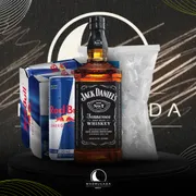 Kit Whisky c/6 Red Bull: Combo Jack Daniel´s 1L c/6 Red Bull + Gelo)
