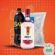 Kits de Gin 1: Rocks Morango + 01 Baly 2L + 01 Gelo 3kg)