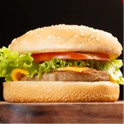 HAMBÚRGUER TRADICIONAL: Top 02 - Hambúrguer Tradicional (Ingredientes: Carne, pão com gergelim, Queijo Cheddar, Salada)