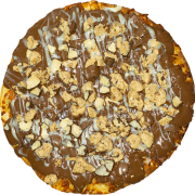 Doces: Sonho de Valsa - Pizza Grande (Ingredientes: Base Muçarela, Bombom Sonho de Valsa, Chocolate ao Leite)