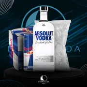 Kit Vodka c/6 Red Bull: Combo Abolut Tradicional c/6 Red Bull + Gelo)