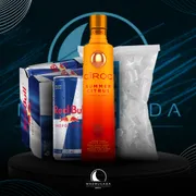 Kit Vodka c/6 Red Bull: Combo Ciroc Summer c/6 Red Bull + Gelo)