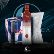 Kit Vodka c/6 Red Bull: Combo Ciroc Watermelon c/6 Red Bull + Gelo)