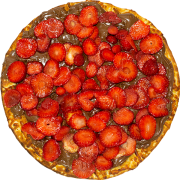Doces: Nutella Morango - Pizza Grande (Ingredientes: Base Muçarela, Morango, Nutella)