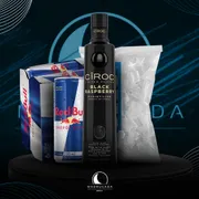 Kit Vodka c/6 Red Bull: Combo Ciroc Black Raspberry c/6Red Bull + Gelo)