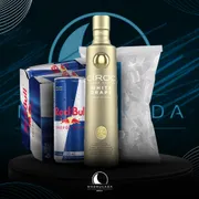 Kit Vodka c/6 Red Bull: Kit Ciroc White Grape c/6 Red Bull + Gelo)