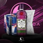 Kit Gin com Red Bull: Combo Tanqueray Royale c/6 Red Bull + Gelo)