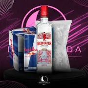 Kit Gin com Red Bull: Combo Befeeter Tradicional c/6 Red Bull + Gelo)