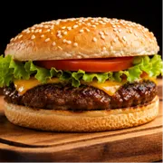 Hambúrguer Artesanal: X-Burguer Artesanal - Clássicos do RJ2 (Ingredientes: carne artesanal, Pão, queijo mussarela, salada)