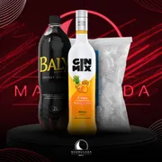 Kit Gin: Combo Gin Mix Frutas Tropicais C/Baly + Gelo 3kg)