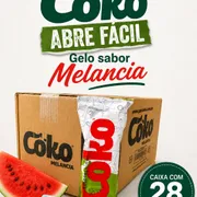 Gelos: Caixa Gelo Coko Abre Fácil (MELANCIA) com 28 unid. - Gelos de Melancia abre fácil com 28 unidades