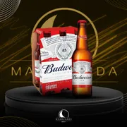 Fardo Cerveja Long Neck: Fardo Budweiser 330ml c/24 unidades)