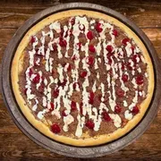 Sabores Doces Especiais: FLORESTA NEGRA - Pizza Gigante (Ingredientes: Mussarela, Cereja, Chocolate ao Leite, Creme de Leite)