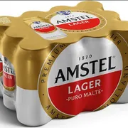 Fardo de Cerveja Latão: Fardo de Amstel - Contem 12 cervejas Amstel latão 473ml