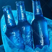 Cerveja + gelo: Combo Beats Senses - 6 Long neck de Skol Beats Senses 269ml embaladas no saco de gelo.