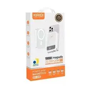 Eletrônicos: Power Bank Magnético 10000 Mah Magsafe Kaidi KD-998 (Cor Branca) - Power Bank Magnético 10000 Mah