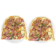 Tradicionais: Super Margarita - Pizza Grande (Ingredientes: Bacon, Calabresa, Manjericão, Tomate)