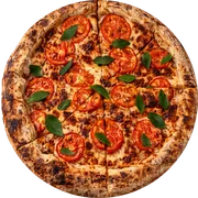 Tradicionais: Pizza Margherita - Pizza Gigante (Ingredientes: Mussarela, Tomate, Manjericão)