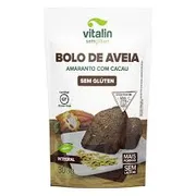 Sem Glúten: Bolo de aveia, amaranto e caucau 300g Vitalin - Ajuda a dar mais saciedade e energia, além de ser sem glúten e sem lactose; o amaranto e o cacau contribuem com fibras, minerais e antioxidantes.