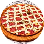 Tradicionais: Toscana - Pizza Grande (Ingredientes: Calabresa Moída, Catupiry, Molho, Mussarela)